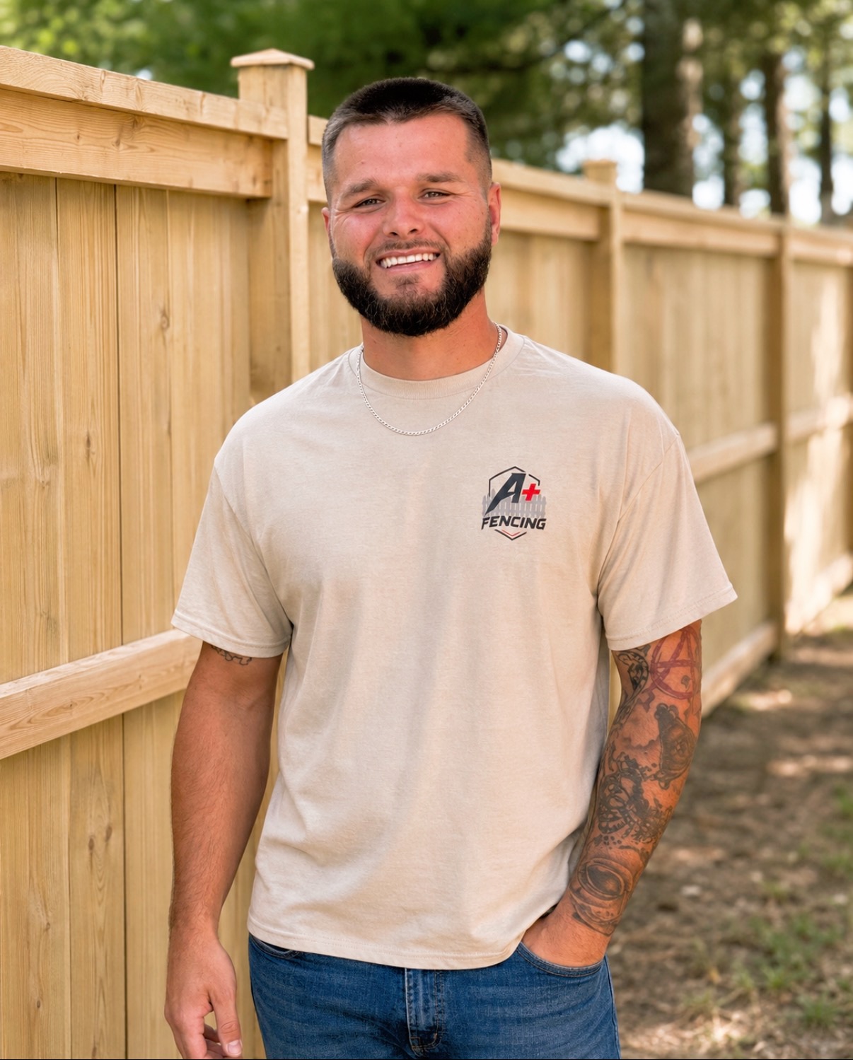 Hunter Sharbutt, owner of A+ Fencing